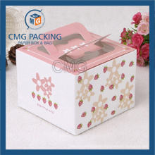 PVC Window Butterfly Cardboard Carried Cake Box (CMG-cake box-006)